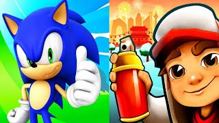 SONIC DASH VS SUBWAY SURFERS ANDROID GAMEPLAY HD