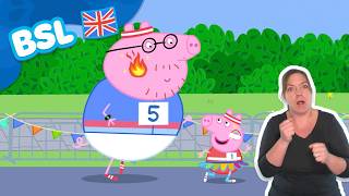 Peppa's BIG Race! 👟 BSL Peppa Pig Tales 👋 Peppa Pig - Sign Language for Kids screenshot 1