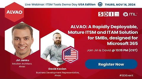 ITSM Tech Showcase – ALVAO ITSM & ITAM Solution for SMBs, designed for Microsoft