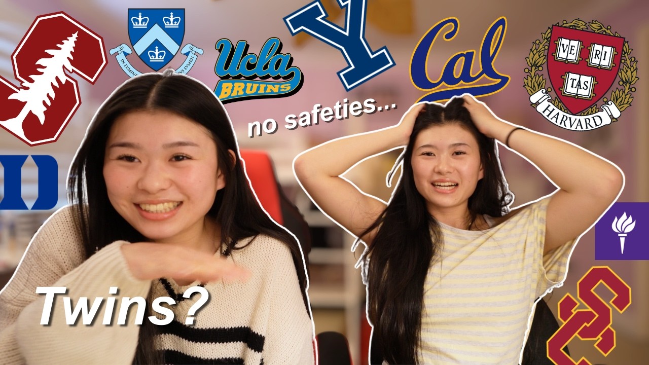 twins panic over *realistic* college decisions...(ivies, UCs, t20) | 2026 COLLEGE DECISION REACTIONS