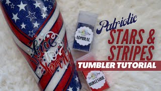 Patriotic Stars and Stripes Flag Tumbler Tutorial | Bee Jay&#39;s Glitter