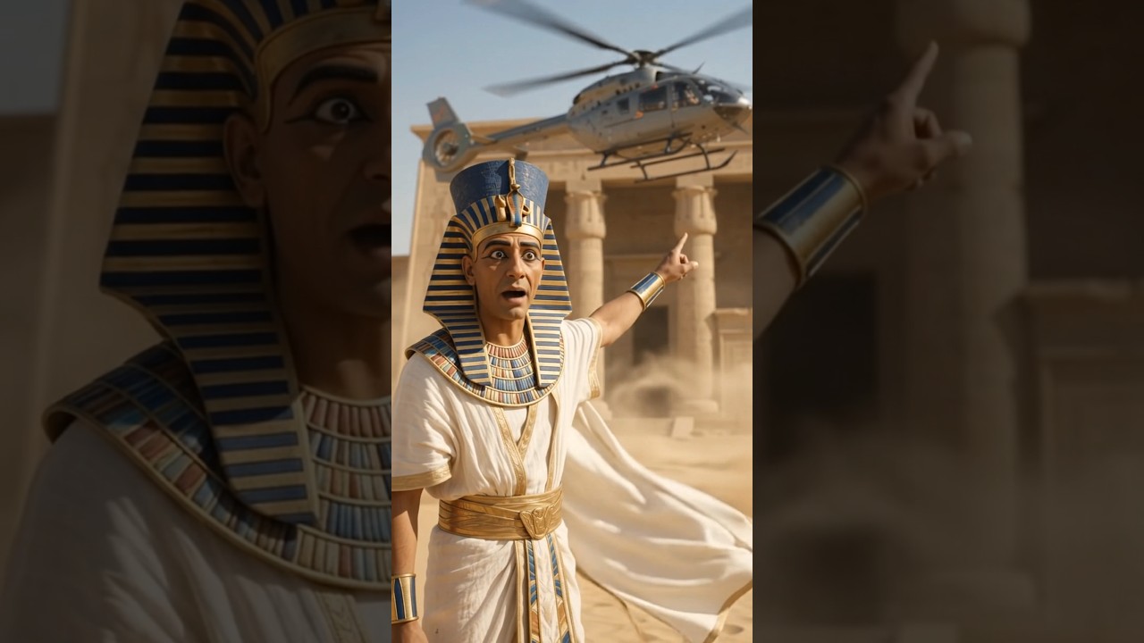 رجعت لمصر القديمة ومعايا هليكوبتر! رمسيس افتكرها طائر معدني 😂🚁🇪🇬