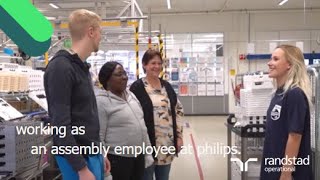Working as an assembly employee at Philips via Randstad