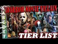 The Official "Horror Movie Villains" TIER LIST!!!! (Villainz Ranks)