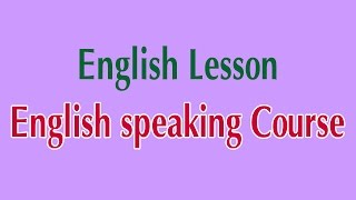 Learn English Online - English speaking Course English Lesson