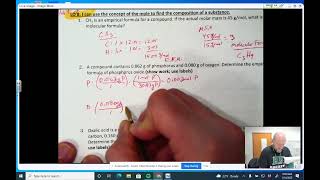 Chem. Unit 5 Practice test - Part 2, Q#  2