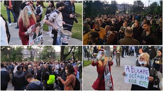 Protest ispred zgrade Predsedništva