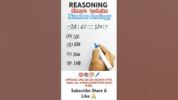 Number Analogy Important Questions #reasoning #maths ##viralvideo #motivation #khansir #uppolice