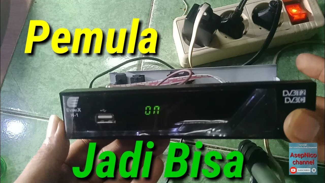 Cara perbaiki seat box tv digital DVB T2 Evinix Mati total 
