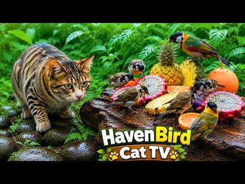 Relaxing Birds Therapy for Cats 🐦 | Real Garden Birds & Relaxing Nature Sounds in 4K HDR 😸