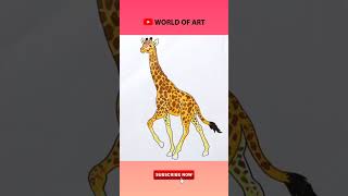 Giraffe drawing easy #shorts