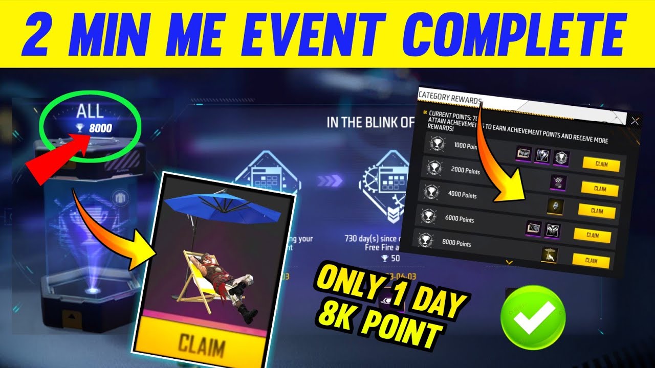 Achivement System Event ! 8000 Points Kaise Banaye ! Free Emote Kaise Milega ! Complete All Mission