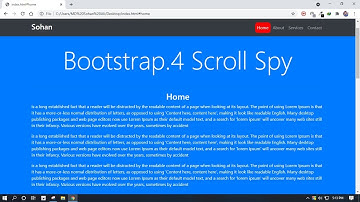 Bootstrap 4 Scrollspy Bangla tutorial , Md Sohan Ali, work24sohan