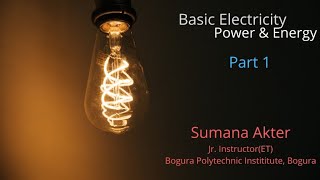 Basic Electricity (66711)  Chapter-5                                  Power & Energy(part-1)