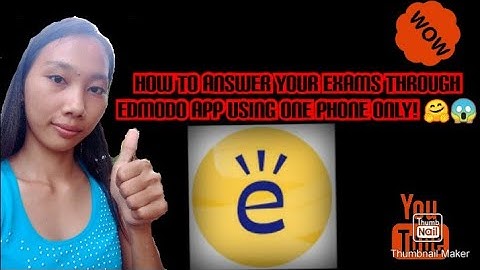 How to answer your exam through Edmodo App using one phone only🤗 #Tips