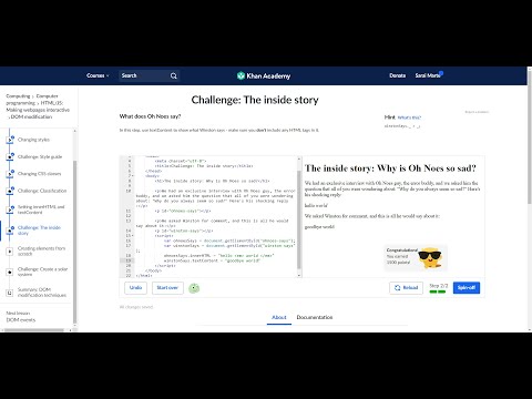 Challenge: The inside story Khan Academy| Day 21 of JS