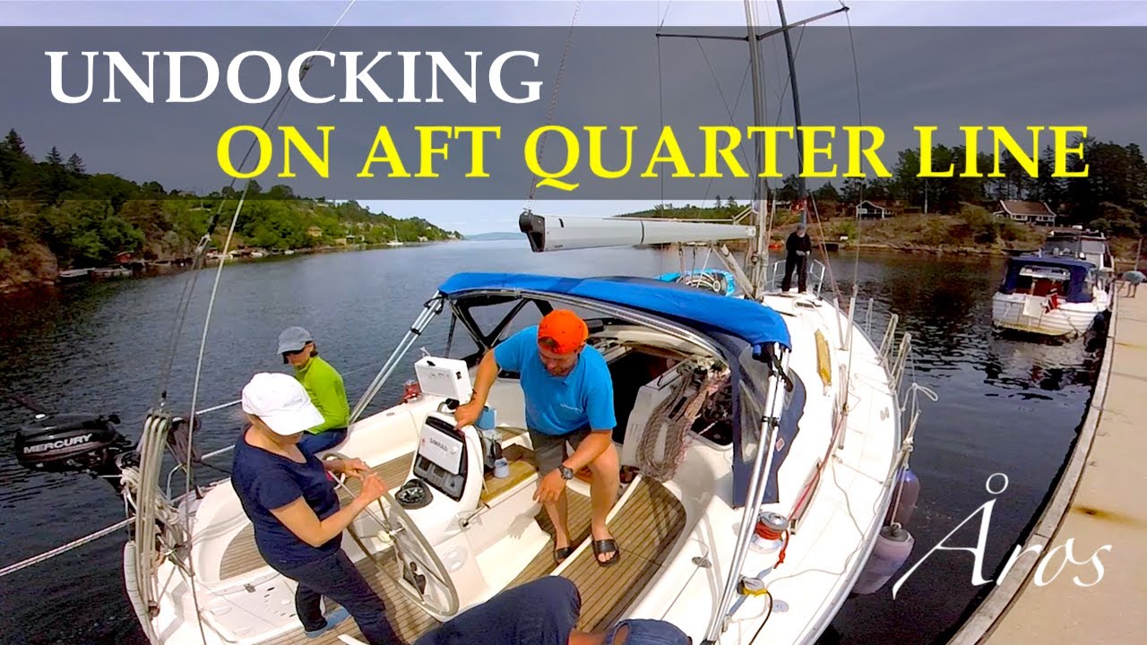 Sailboat undocking at aft quarter line - YouTube