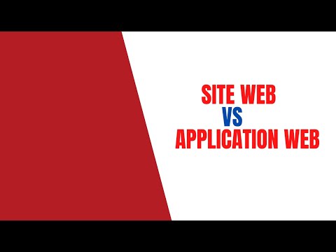 la difference entre site web et application web