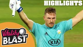 Finch & Roy Share Record Stand | Surrey v Middlesex | Vitality Blast 2018 - Highlights