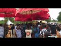 An asante king dance in palanquin