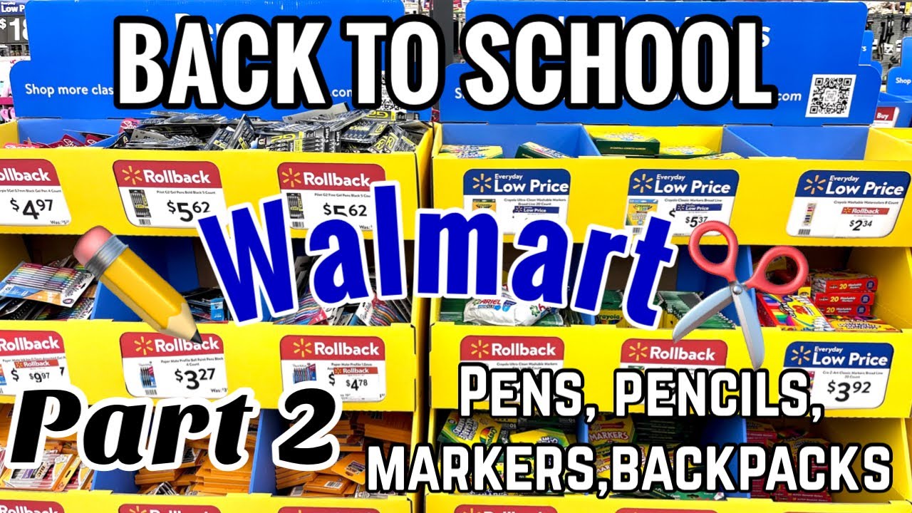 BACK TO SCHOOL SHOPPING AT WALMART SCHOOL SUPPLY SHOPPING 2022 PART