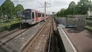 Cabinerit RET Metrolijn B van Nesselande naar Hoek van Holland Strand