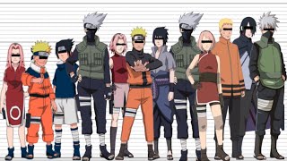 【身長比較】第7班【NARUTO】【身長差 身長 伸ばす コンプレックス 身長を伸ばす方法】