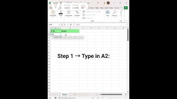 Excel Trick: Auto Serial Numbers in Seconds 🔥 #shorts  #excel  #excelcourse #excelforbeginners
