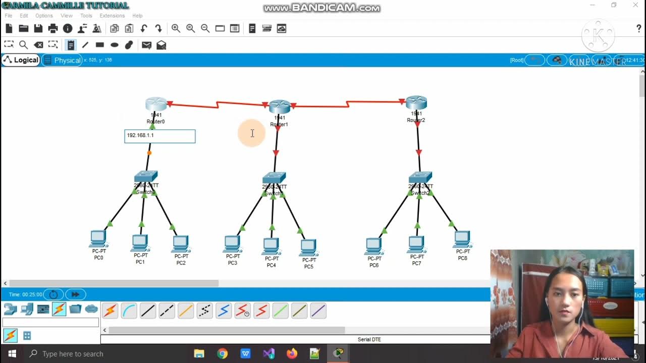 How to Create, Connect,Configure 23 routers using serial connection by