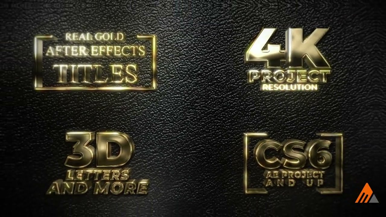 Free Real Gold Titles | After Effect Free Templates | Alpha Media Motion | Alpha Media | 3D Letters