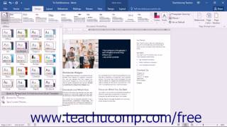 Word 2016 Tutorial Applying a Theme Microsoft Training screenshot 2