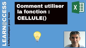 Excel - Présentation de la Fonction CELLULE()