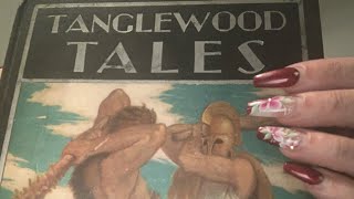 ASMR soft spoken/whispering and tapping on vintage books