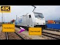 【4K】 Führerstandsmitfahrt Heidelberg HBF nach Darmstadt HBF über Weinheim,Bensheim,Eberstadt