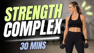 11: 🔥 Dumbbell Strength Complex Workout | Full Body Strength + Cardio | BodyFit By Amy | 30 Min