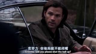 Crowley wants  matching tattoos (SPN S09E16：Blade Runners 銀翼殺手)[140318] Chi.Eng. subs