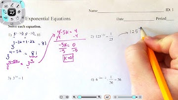 Solving Exponential Equations (No Logs Required)- IM3