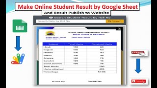 How to Make Online Result by Google Sheet and Result Publish to Website for free