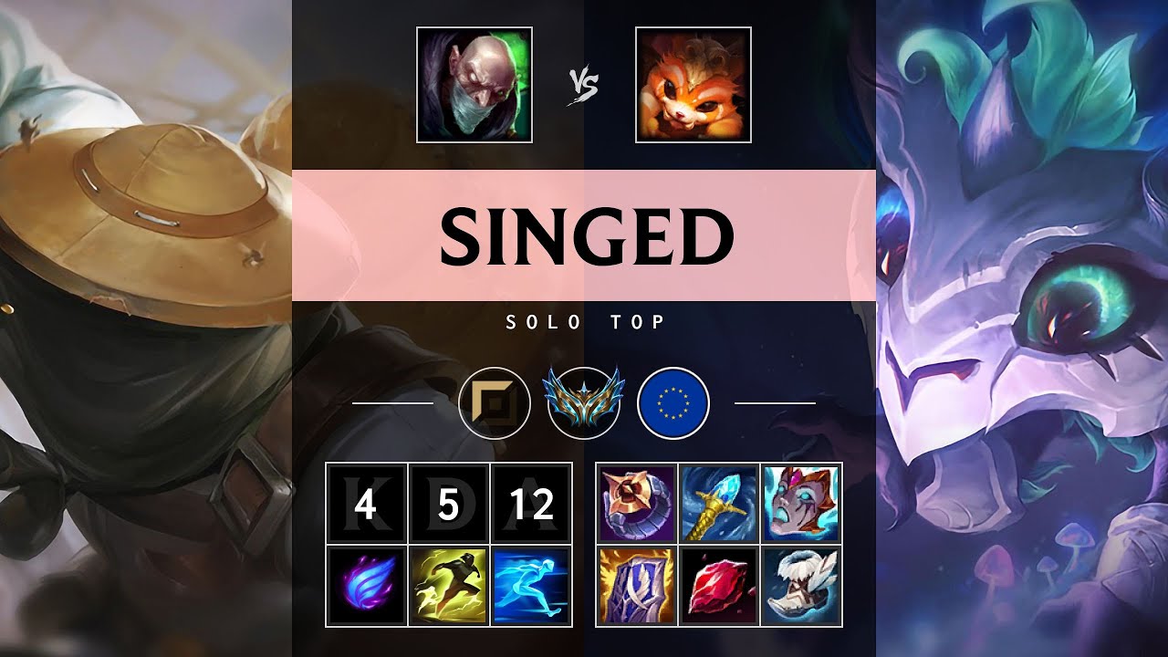 Singed Top vs Gnar - EUW Challenger Patch 25.21