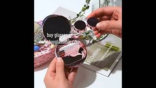 きらめく星空のコンタクトケース キラキラ可愛いコンタクトレンズケース動く流れるグリッターケース シルバー銀色ブルー ラメ大人 コンパクト