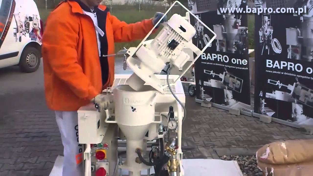 how to use plastering machines BAPRO and wall spraying gypsum plaster
