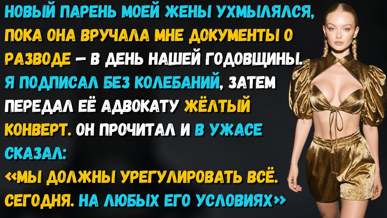 Жена и её любовник смеялись, когда я подписывал развод. Пока не узнали, я готовился к этому 3 месяца
