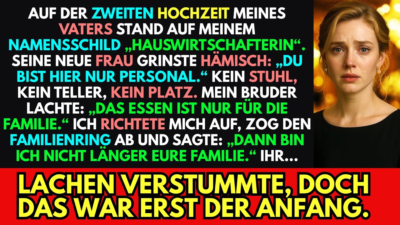 Mein Vater bezeichnete mich auf seiner Hochzeit als ‚Hausmeister‘ obwohl ich 40 % seiner Firma besaß