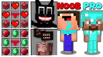 NOOB vs PRO vs HACKER vs GOD : MAZE TO CARTOON CAT SIREN HEAD CHALLENGE in Minecraft ! AMV Animation