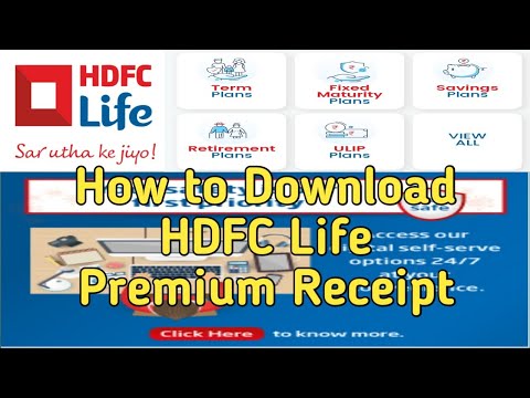 how to download hdfc life premium payment receipt ll hdfc life ll download premium receipt ll