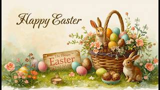 Vintage Easter Bunny Ambience 🐰🌸 Rabbits & Easter Eggs in Basket | Cozy Spring Atmosphere