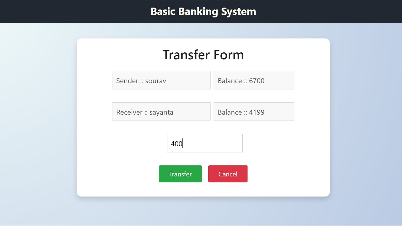 Basic Banking System using React, bootstrap and firebase - YouTube