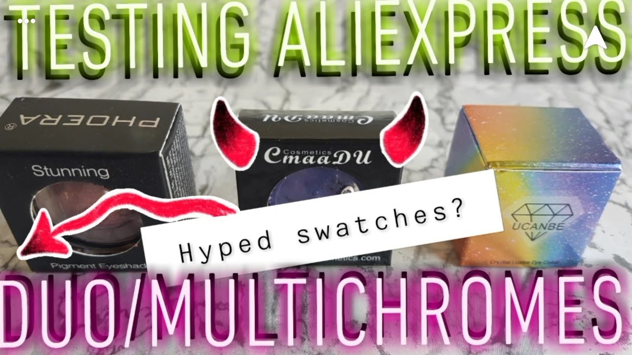Testing Duochromes + Mulitichrome from AliExpress. Can you trust the swatches? | Cosmetic Crimes