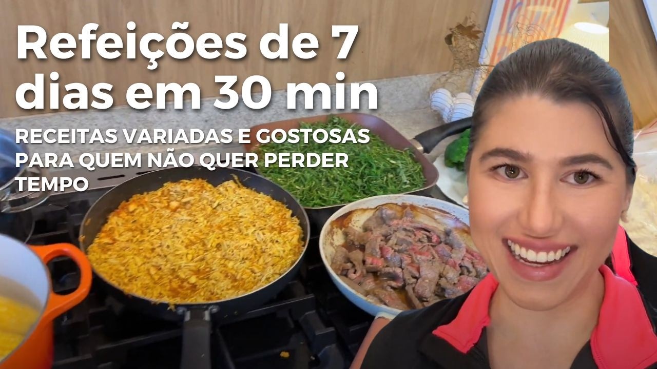 DESAFIO: COMIDA de 7 Dias em 30 Minutos | Como Emagreci 20kg Assim