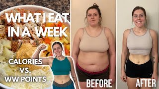 WHAT I EAT IN A WEEK | COMPARING WW(WeightWatchers) POINTS vs CALORIES, MACROS | Weight Loss Journey